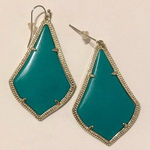 Kendra Scott Alex Teal and Silver Earrings